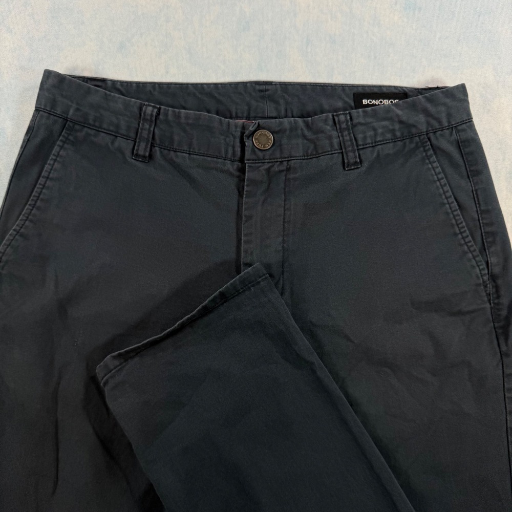 Bonobos Chino Pants Mens 31x34 Gray Good Tailored Fit Flat Front